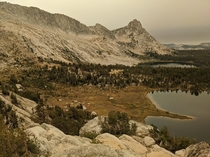 Young Lakes Yosemite - Under smoke from the Creek Fire 