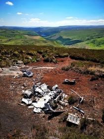 yr old plane crash site - Peak District England 