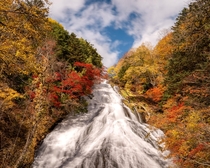 Yutaki Falls in Nikko Japan during this years Autumn colors 