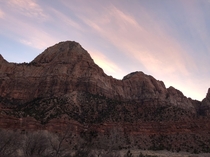 Zion National Canyon Utah First thing in the morning 