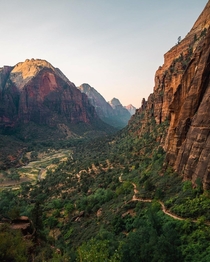 Zion National Park in the morning light 