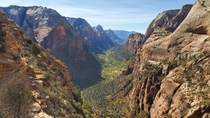 Zion National Park top of Angels Landing 