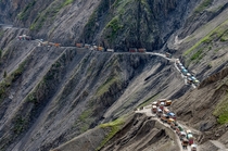 Zoji-La highway in India 