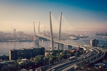 Zolotoy Bridge Vladivostok Russia  By Nick Schultz 