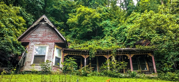  Abandoned House Slowly Being Pulled Into the Woods