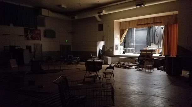  Abandoned middle school auditorium