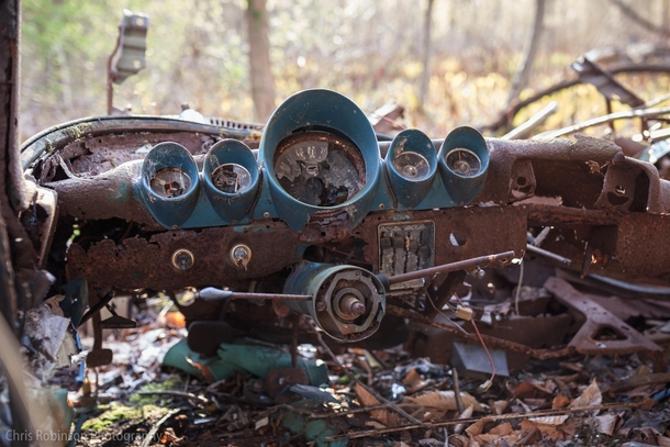  Chevy Bel Air Super sport rusting away in a park I found in Webster  NY 