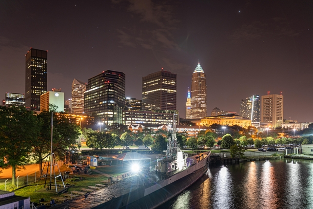  Downtown Cleveland Ohio at night