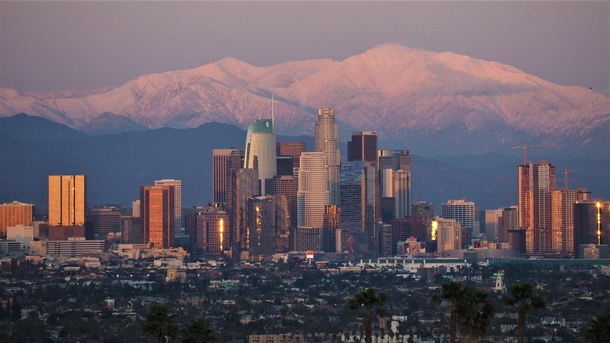  Downtown Los Angeles on a clear winter day