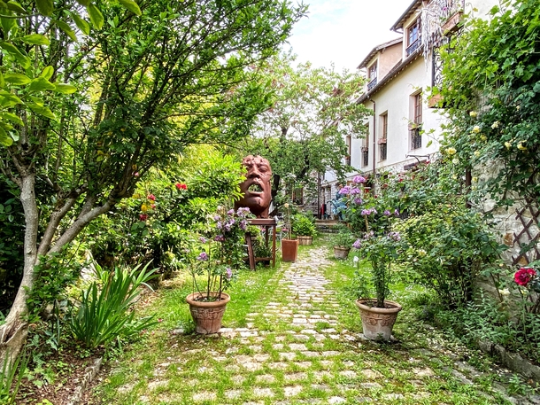  France - A garden in the village of Barbizon