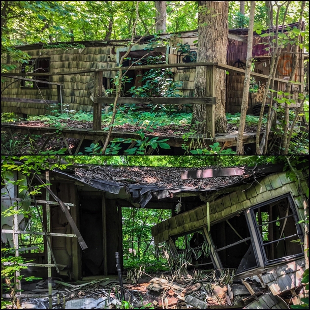  FrontBack of an abandoned house on Lake Monroe Bloomington Indiana