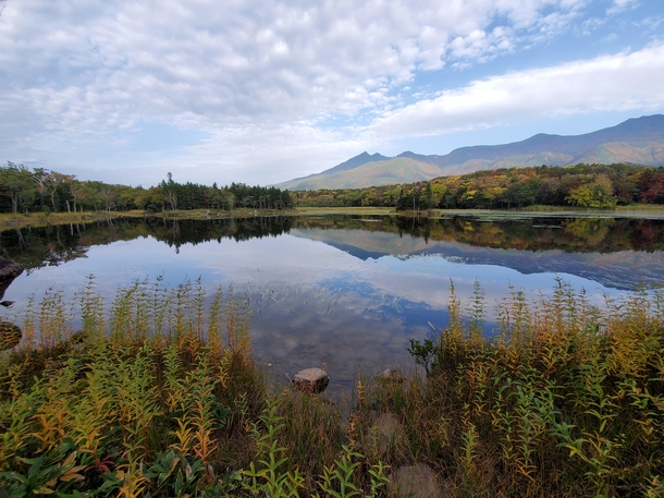  hours in a rental car and  hour hike to get to this spot Shiretoko National Park Hokkaido Japan Fall  