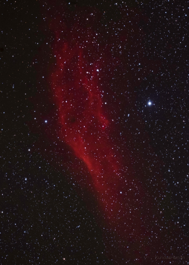 hours of tracked and stacked exposures on the California Nebula