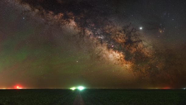  Image Milky Way Panorama over an eastern Colorado corn field 