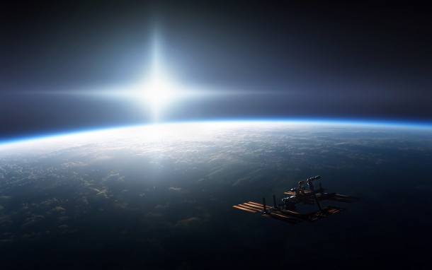  ISS Orbiting Earth Does anyone know the source of the image or if its real or a render