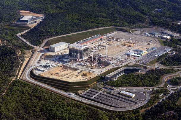 ITER is an international proof of concept project of nuclear fusion device  nations are collaboring to build the tokamak in the south of France aerial view 
