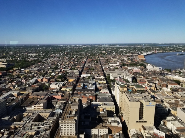  Looking down at the French Quarter in New Orleans