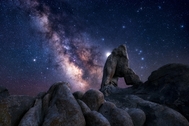  Milky Way over Boot Arch in Alabama Hills California 