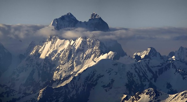 Mount Ushba in the Caucasus Georgia Europe - Photorator