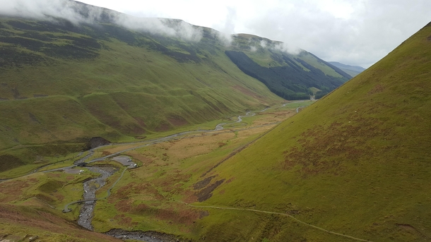  of the way up Grey Mares Tail in Scotland 