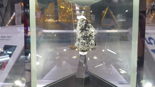  Original moon rock from the Apollo  mission in the technology museum Speyer in germany