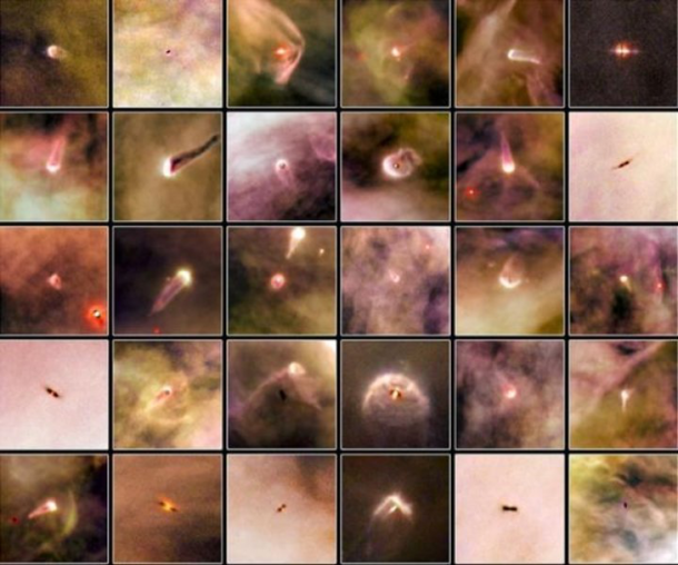  proto-planetary discs in the Orion Nebula baby solar systems in the making image creditHubble