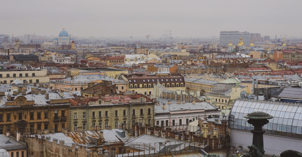  Saint Petersburg old city roofs View from St Isaacs Cathedral