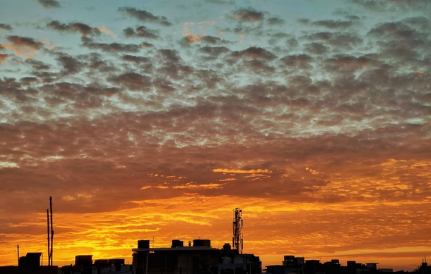  sunrise from my bedroom window Kolkata India