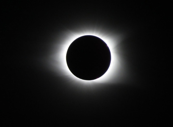  The black sun of a total solar eclipse