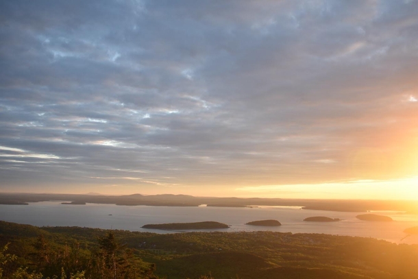  The first place the sunrises in the USA every morning Cadillac Mountain ME 