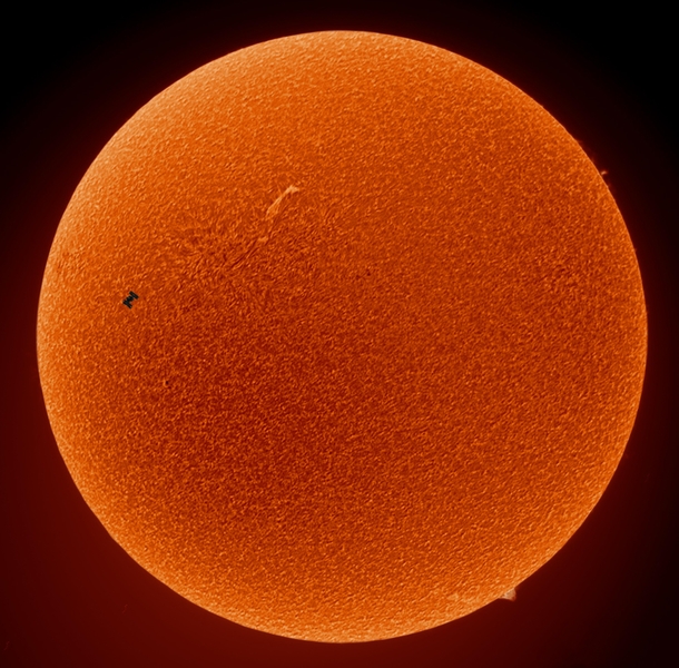  The ISS in front of our sun transit captured last year