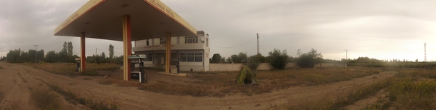  This abandoned gas station I camped next to last year Idr Turkey