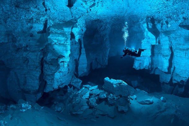  Underwater cave near Orda Russia by Orda Cave