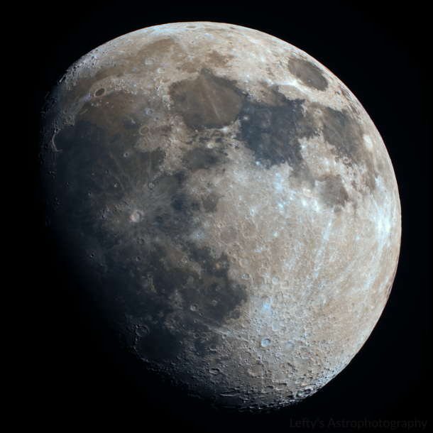  Waxing Gibbous in IRRGB - photographed from my apartment roof 