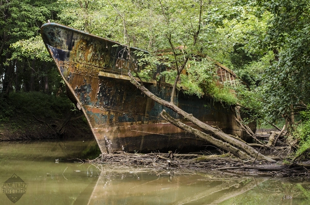  year old ghostship in a creek near Cincinnati OH