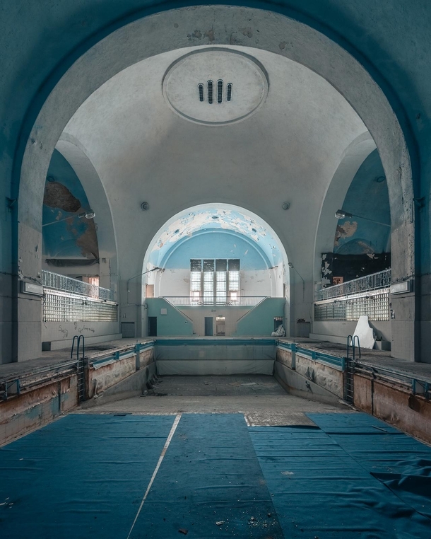 A Abandoned swimming pool which was also once a synegogue Taken in Poland 