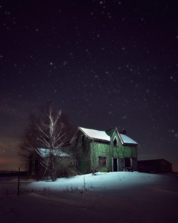 A beautiful abandoned property under the stars