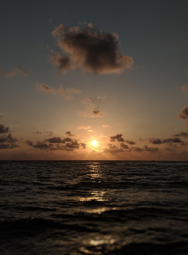 A Beautiful Floridian Sunset Over The Water  Tampa Florida