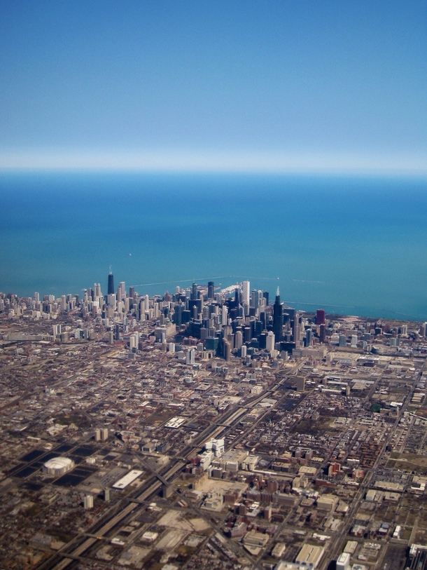 A birds eye view of Chicago Photographed by Jessica 