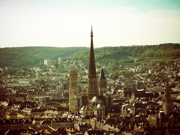A birds eye view of Rouen France  By Alina Eremenko