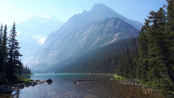 A break in the forest with spectacular reveal - Jasper National Park Alberta 