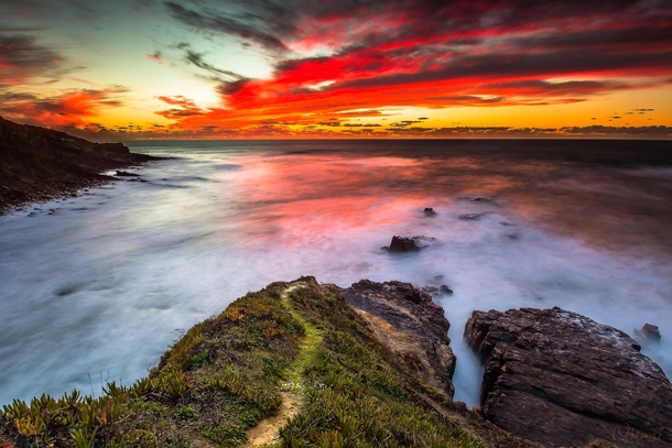 A Breathtaking sunset off the coast of Portugal Photo by Agostinho Fernandes 