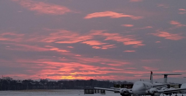 A brief sunrise after the winter storm