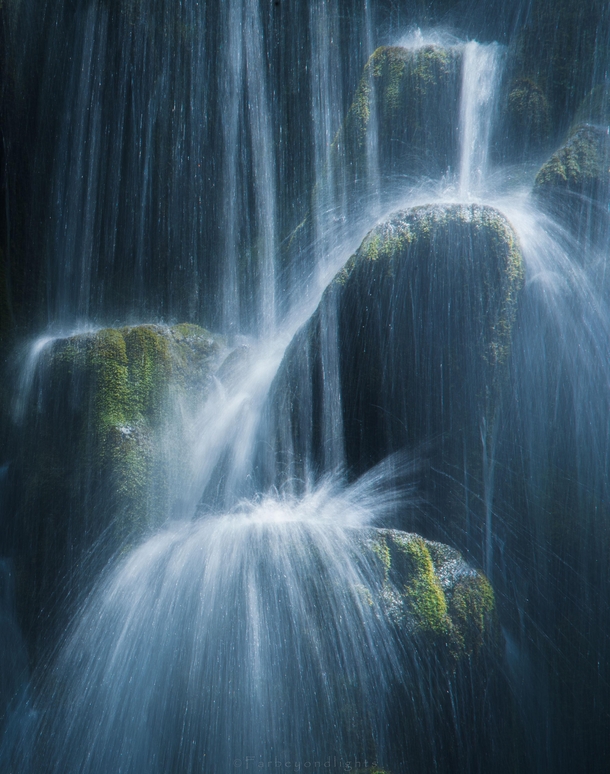 A cascading waterfall and some spectacular light Willamette National Forest Oregon  farbeyondlights