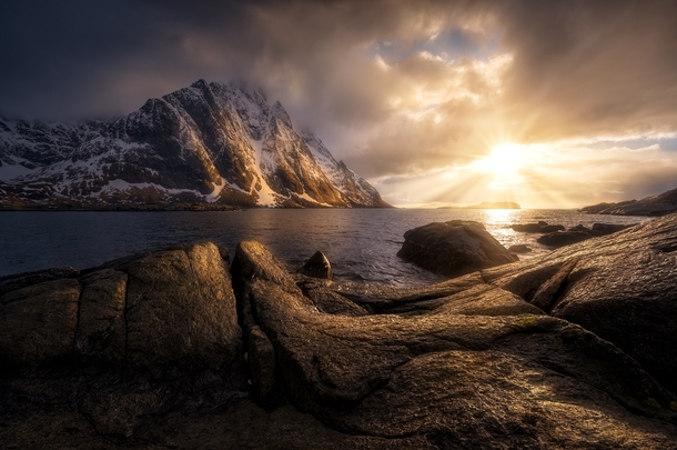 A clearing storm in the Lofoten Islands of Norway OC
