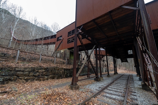 A coal tipple in the hills of West Virginia 