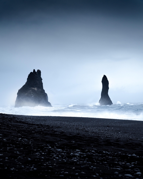 A cold and windy day on Reynisfjara Beach in Iceland  IG jakesnave