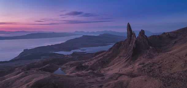 A cold sunrise over the Old Man of Storr Skye 