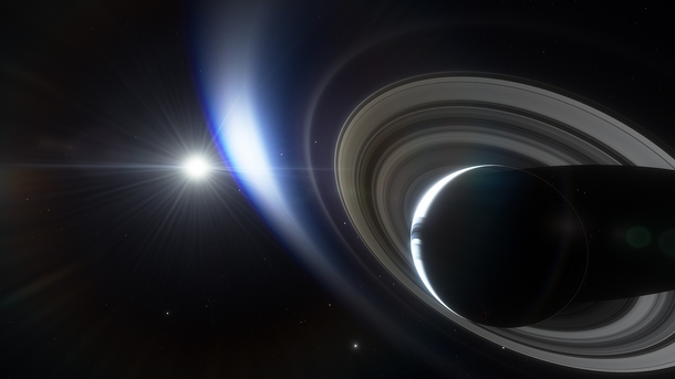 A cool picture i took of saturns invisible gas rings in space engine