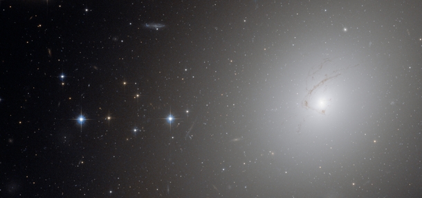 A cosmic question in NGC  